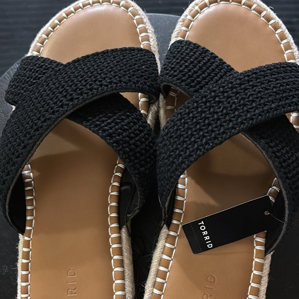 Torrid Black Espadrille Sandals